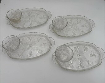 ヴィンテージ アンカーホッキング 8ピース ガラス スナックセット