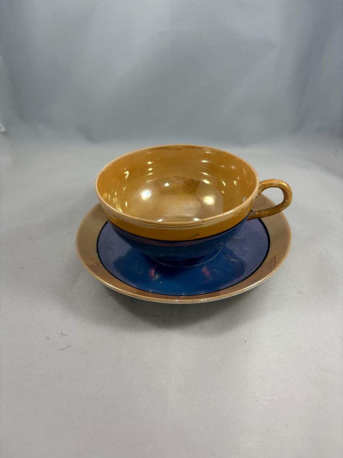Set of 7 1920s-1930s Japanese Takito TT Porcelain Lusterware Tea