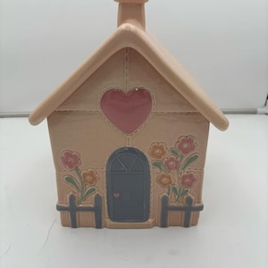 1987 Hallmark Treasure Craft Ceramic Auntie Em Quilted Cottage House Cookie Jar