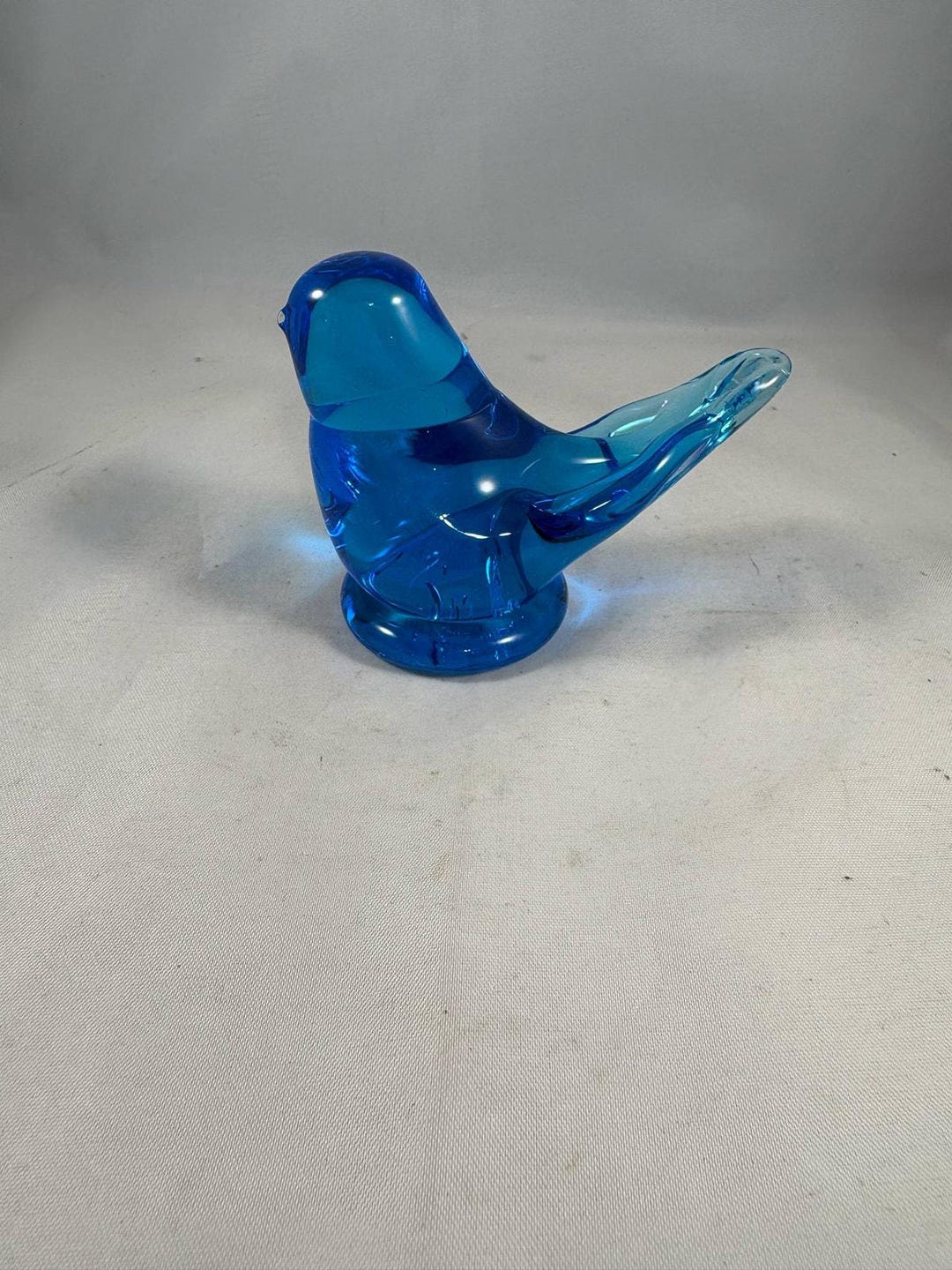 2009 Signed Leo Ward Glass Blue Bird - Etsy