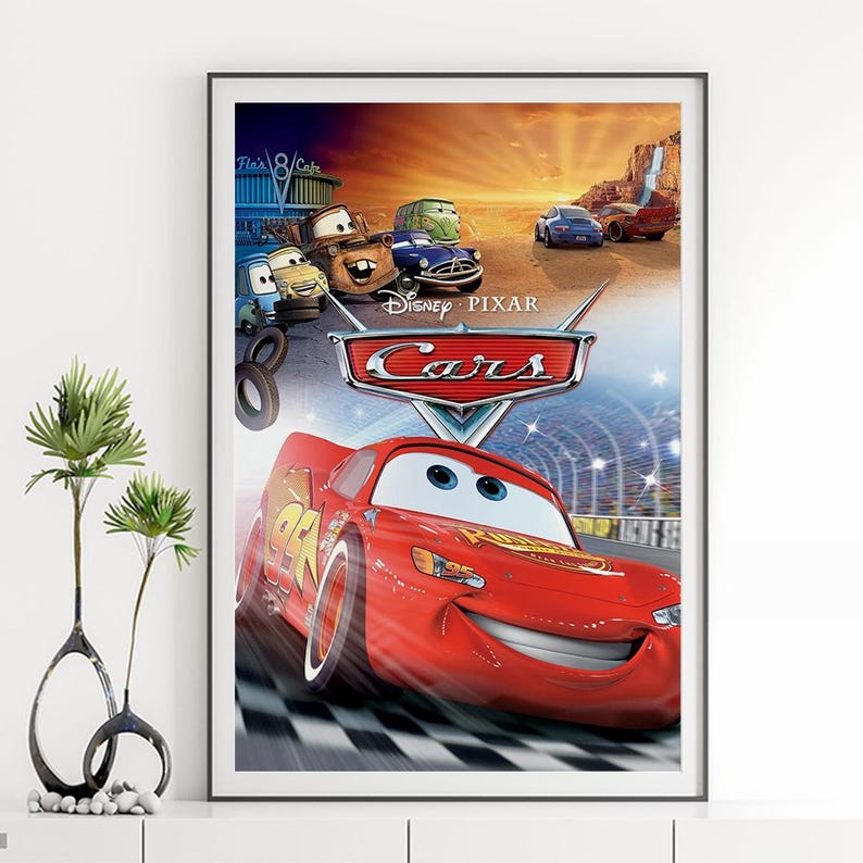 Cars Poster Cartoon Posters Animation Posters Movie Posters Kids Room ...
