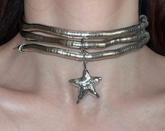 Serpent core necklace y2k necklace punk cool vintage style remake gothic multiple wear unisex dark chic