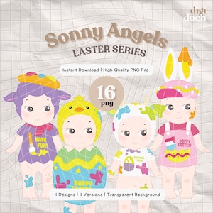 Sonny Angels 16 PNG Pâques série PNG, Sticker numérique Sonny Angel Pâques, Sonny Angels PNG, impression et découpe, téléchargement numérique, usage Commercial