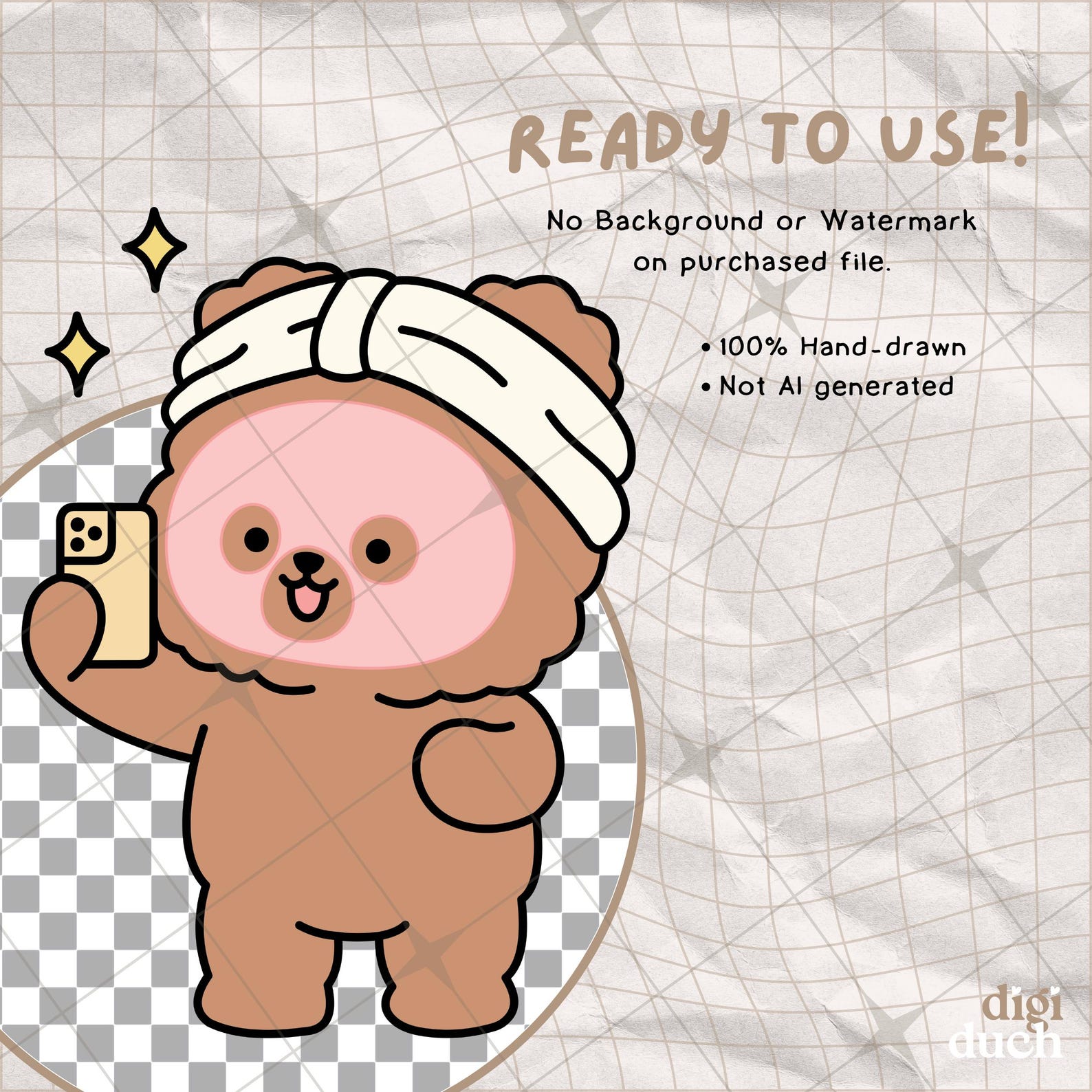 Spa Chibi Kawaii Korean Bear Self-care Clipart Bundle, Cute Spa Day Bear PNG ...