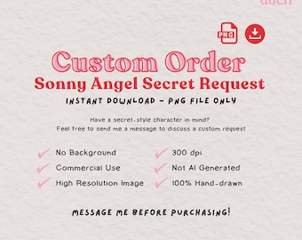 Secret Angels PNG, Custom Order, Secret-Style Character Request, Digital Download