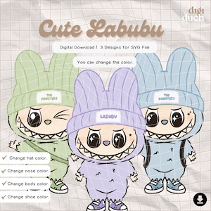 Pack of 48 Labubu PNG, Cute Labubu Bundle Png, Labubu PNG SVG, Cute Labubu, Labubu Digital File, Print File, Print-and-Cut, Digital Download