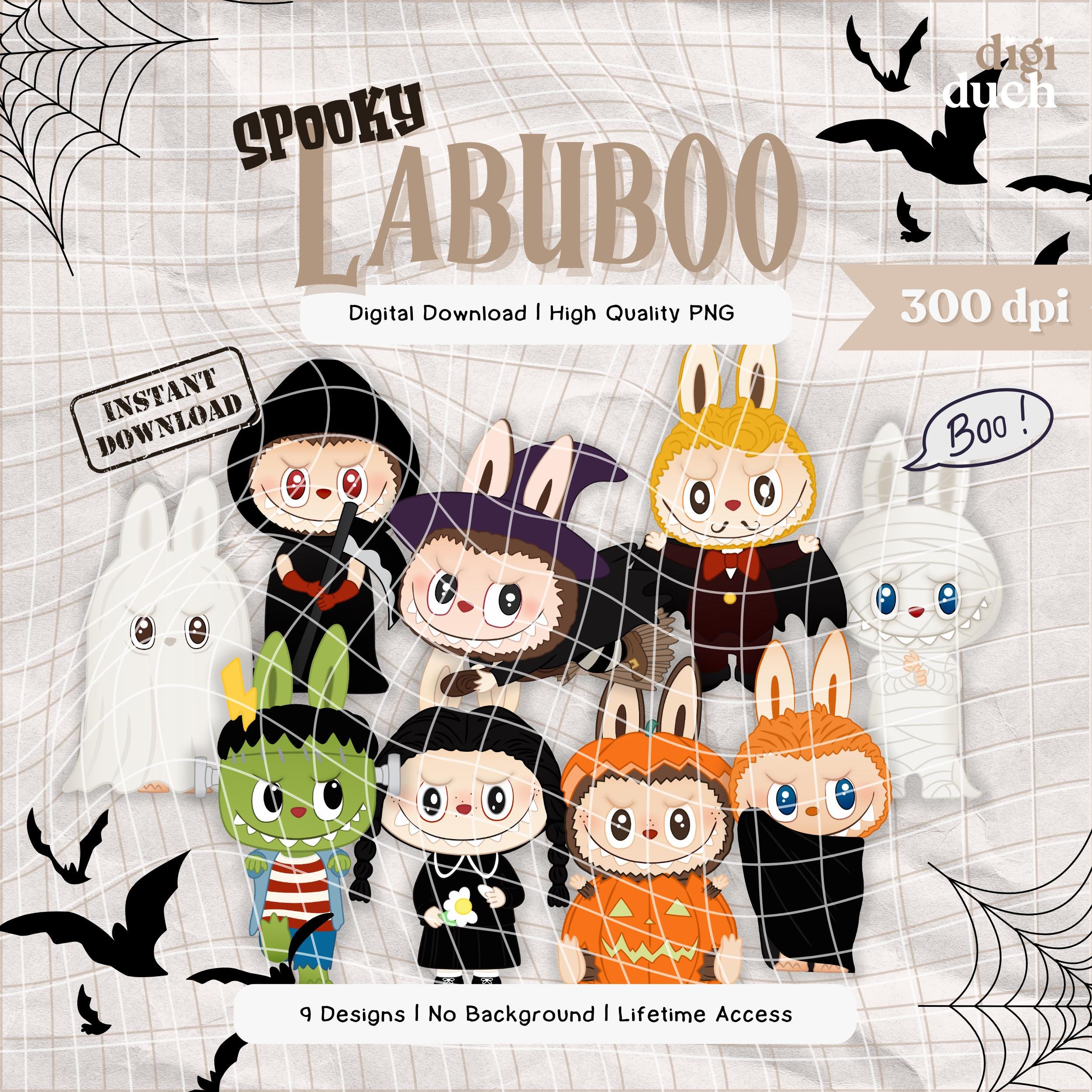 Pack of 11 Labubu Halloween PNG, Labubu Png Bundle, Labubu Spooky PNG, Labubu PNG, Labuboo, Print-and-Cut, Commercial Use, Digital Download