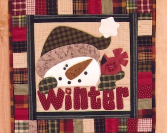 732 It's Winter, digital download, quilted wall hanging pattern