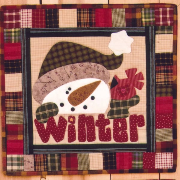 732 It's Winter, digital download, quilted wall hanging pattern