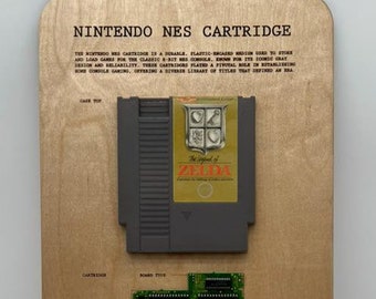 ¡Regalo de videojuegos para tu amigo gamer! Expositor nostálgico de NES con etiqueta personalizada.