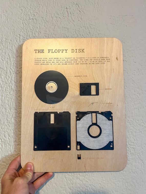 Floppy Disk Display: Tech Nostalgia Wall Art and Home or Office