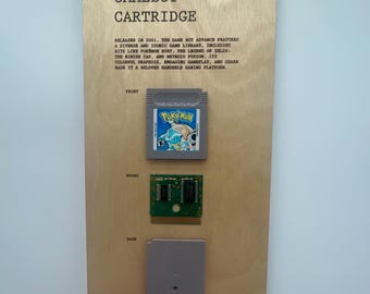 Exhibición de arte de pared con cartuchos de Nintendo Gameboy, regalo perfecto para la decoración del hogar o la oficina