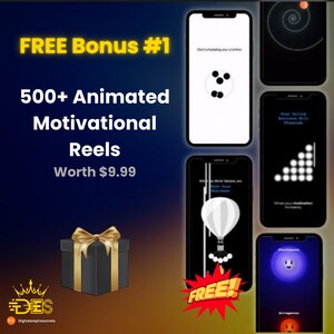 2500 Motivational Reels Videos TikTok, Instagram, YouTube Shorts, Viral Success Business Inspiration Reels bundle, Viral Templates PLR & MRR