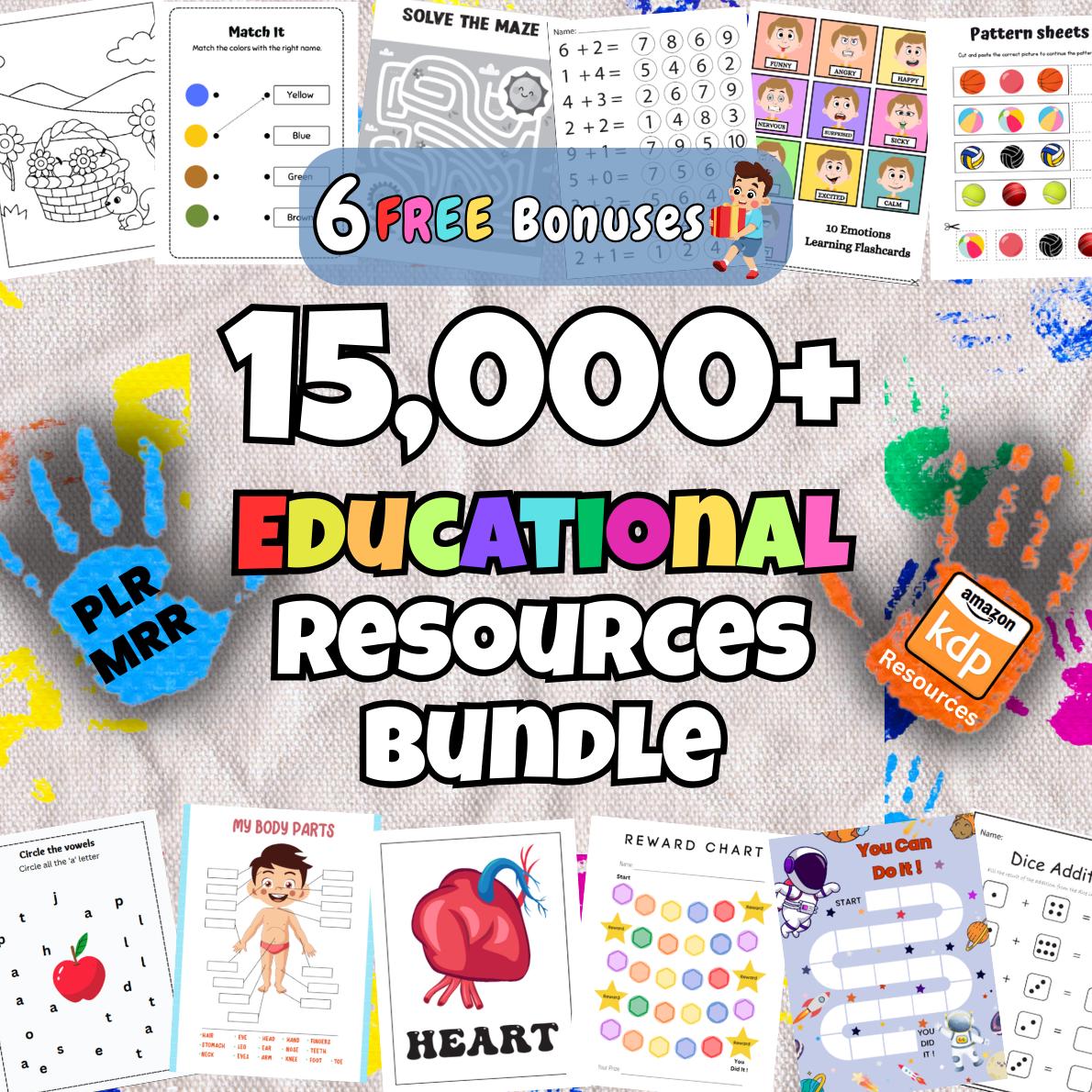 15,000+ Kids Learning Activities Bundle PLR/MRR (digital Download) - Etsy