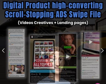 Digital Product Ads Swipe File: 250+ Ad Examples & Website Checklist (Digital Download)