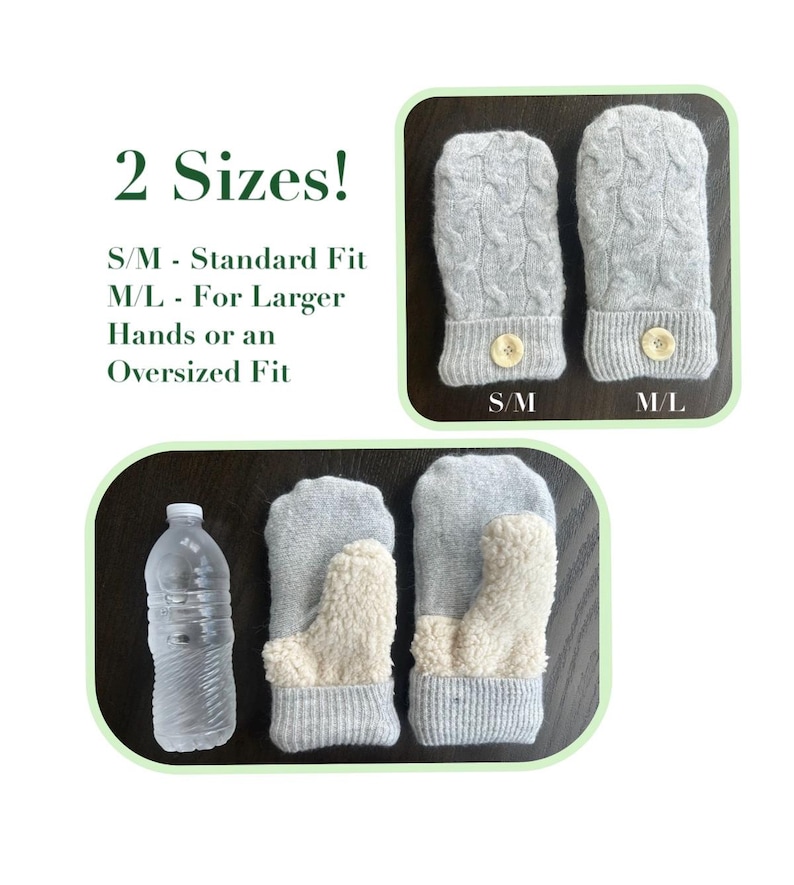 Sweater Mitten Sewing Pattern: 2 Sizes, Beginner Friendly (PDF Download ...