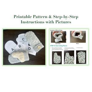 Sweater Mitten Sewing Pattern: 2 Sizes, Beginner Friendly (PDF Download ...