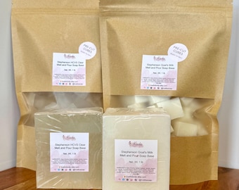 Melt and Pour Soap Base : Clear Glycerin or Goat Milk