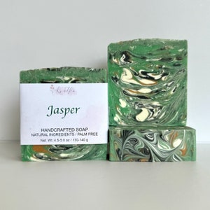 Jasper Soap - Handmade Bar Soap, Organic, All Natural, Handcrafted Soap, Luxury Artisan Soap, Cold Process Soap, Palm Free, Gift Soap