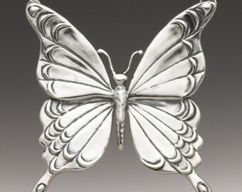 Large Butterfly Pendant - Sterling Silver - Butterfly Jewelry
