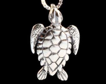 Havsliv - Havssköldpadda Berlock - Sterlingsilver - Smycken för djurliv