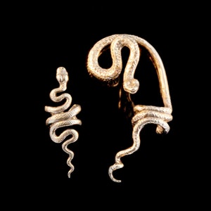 Snake Earring Snake EAR CUFF SPECIAL Snake Ear Cuff Combo Buy 2 Get 1 Ear Cuff Free Snake Jewelry Bronze Snake Snake Ear Wrap Serpents image 1