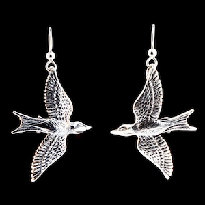 Vogel Ohrringe Silber mocking Eichelhäher Ohrringe mocking Eichelhäher Schmuck Vogel Schmuck Silber Vogel Flügel Ohrringe Vogel Charme Feder Ohrringe Flügel Charme