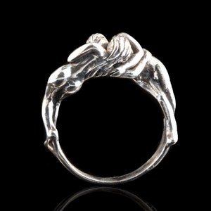 People Ring Silver Lover's Kiss Ring Lover's Jewelry People Ring Engagement Ring Anniversary Gift Great Gift image 1