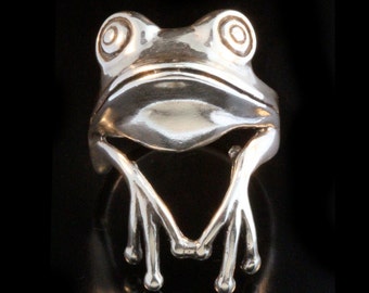 Laubfrosch Ring Silber - Laubfrosch Ring - Frosch Schmuck Silber Frosch - Froschkönig - Tier Ring