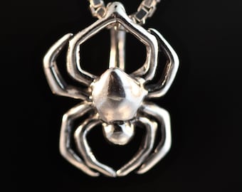 Small Spider Charm - Sterling Silver - Thread Spinner Charm