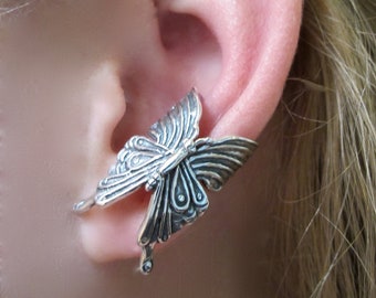 Silver Ear Cuff Butterfly Ear Cuff Silver Butterfly Earring Butterfly Jewelry Insect Jewelry Silver Butterfly Butterfly Wings Wing Jewelry