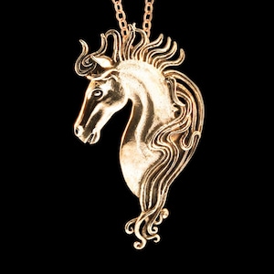 Horse Necklace Bronze Horse Pendant Horse Jewelry Spirit Horse Pendant Animal Jewelry Animal Necklace Cowgirl Pony Necklace Horse Lover Gift