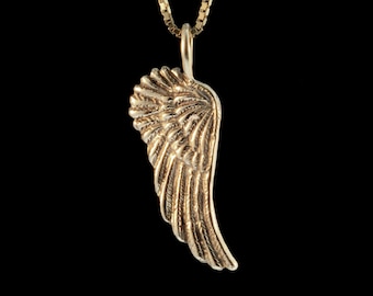Dije de ala de ángel de la guarda - Oro de 14 k