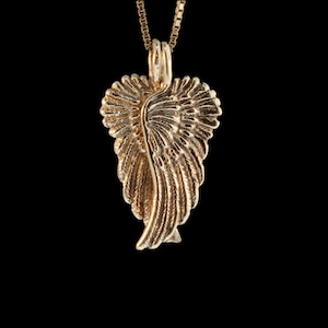 Angel Wing Necklace 14k Gold - Guardian Angel Wing Pendant - Angel Wing Jewelry - Wing Necklace - Wing Charm - Angel Necklace Angel Charm