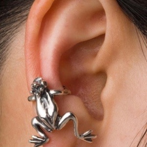 Frog Prince Ear Cuff: Sterling Silver Jewelry (No Piercing Required)