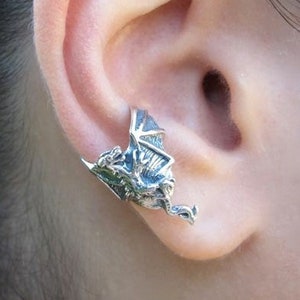 Drachen Ohrmanschette Chevron Silber - Drachen Schmuck Drachen Ohrring - Game of Thrones inspiriert Schmuck Steampunk Ohrring Minimalistische Ohrmanschette
