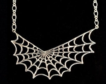 Spider Web Necklace - Spider Web Pendant With Split Figure Eight
