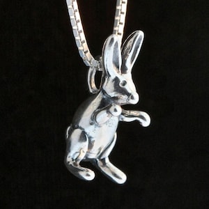 Rabbit Charm Silver Classic Winnie the Pooh Necklace Silver Rabbit Charm Rabbit Jewelry Rabbit Pendant Rabbit Charm Story Book Jewelry