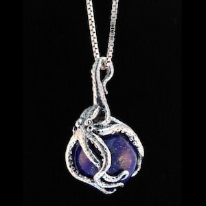 Lapis Orb Sterling Silver Necklace Lapis Orb Sterling Silver Necklace