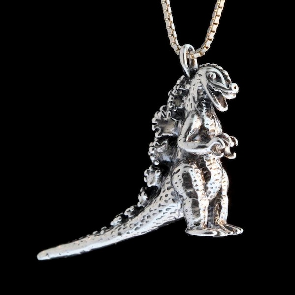 Colgante de Godzilla - Plata de ley - Colgante de monstruo - Regalo de joyería de cosplay