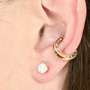 Horseshoe Ear Cuff 14K Gold Horseshoe Jewelry Horseshoe Earring Good Luck Horseshoe Ear Cuff Solid Gold Horseshoe Cartilage Cuff Helix Cuff