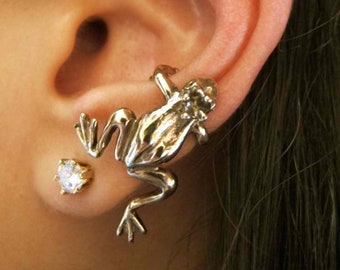 Frog Ear Cuff Bronze - Frog Jewelry - Frog Earring - Non Pierced Earring Frog Prince Jewelry Animal Earring Froggy Jewelry Animal Earrings