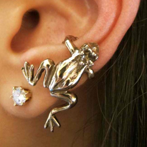 Frog Ear Cuff Bronze Frog Jewelry Frog Earring Non Etsy