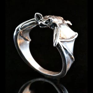 Silver Bat Ring Silver Classic Bat Ring Bat Jewelry Halloween Ring Halloween Jewelry Animal Ring Solid Silver Ring Statement Ring