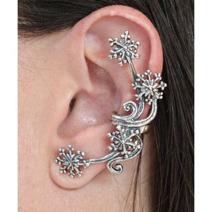 Star Ear Cuff Silver Star Earring Star Jewelry Starburst Ear Cuff Snowflake Jewelry Fireworks Celebrity Style Minimalist Ear Cuff image 1