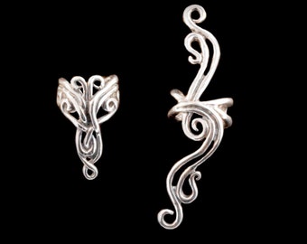 EAR CUFF SPECIAL Abstract Ear Cuff Combo - Swirl Ear Cuff - Swirl Jewelry - Wave Jewelry - Buy 2 Get 1 Ear Cuff Free - Bridal Jewelry