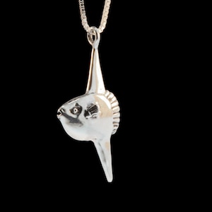 Mola Mola Sunfish Charm Mola Mola Jewelry Sea Life Jewelry Fish Jewelry Ocean Jewelry Finding Dory Silver Fish Pendant image 1