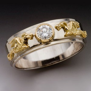 Dragon Ring Gold Wedding Ring Diamond Ring Eternity Dragon Band with Diamond Ring Dragon Jewelry Eternity Ring Promise Ring Engagement Ring