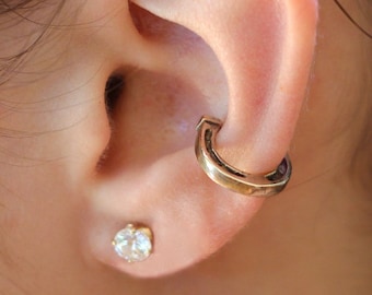 Bijou d'oreille fer à cheval en bronze - Boucle d'oreille cartilagineuse non percée - Cadeau cow-girl côtière