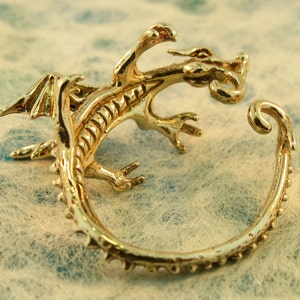 Dragon Ear Cuff Dragon Ear Wrap Game of Thrones Inspired Jewelry Bronze Dragon Whisperer Hoop Non-Pierced Earring Dragon Jewelry Statement image 4